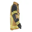 Einsatzjacke X-Pro Dynamic, sand/schwarzblau, Rückenschild FEUERWEHR leuchtgelb