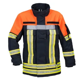 Einsatzjacke THL, schwarzblau/orange, Reflex segmentiert